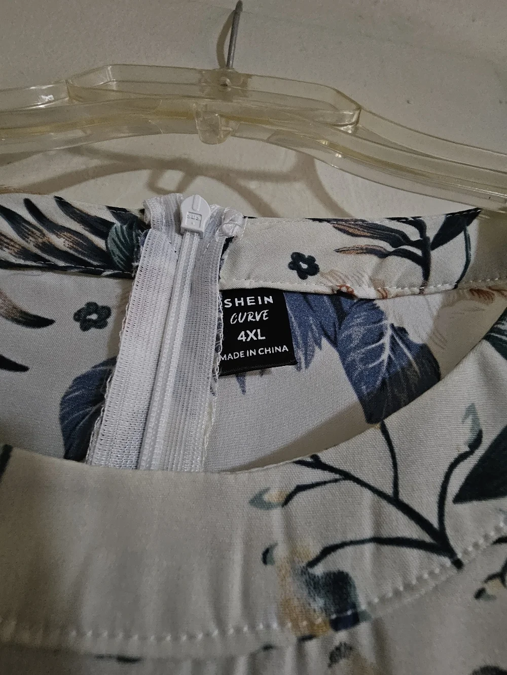 SHEIN Cream Floral Halter Maxi Dress with Sage Skirt - Picture 2 of 4